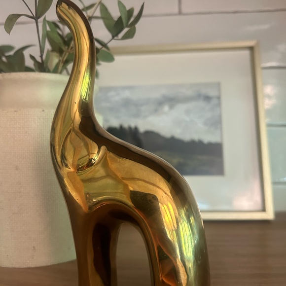 Gold Elephant Figurine/ Nursey or Playroom Decor - Picture 2 of 5